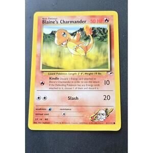 Blaine's Charmander Japanese Pokemon Card Nintendo No.004